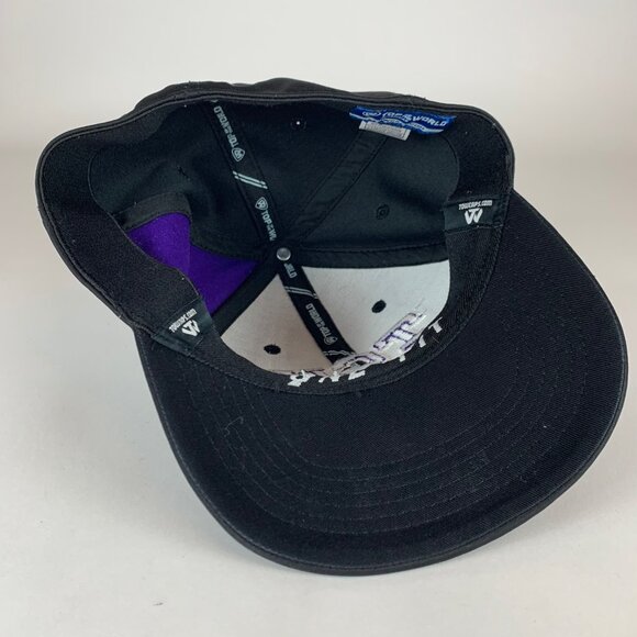 TCU Horned Frogs NCAA Black Top of the World Stretch Fitted Hat One Size - Picture 6 of 7